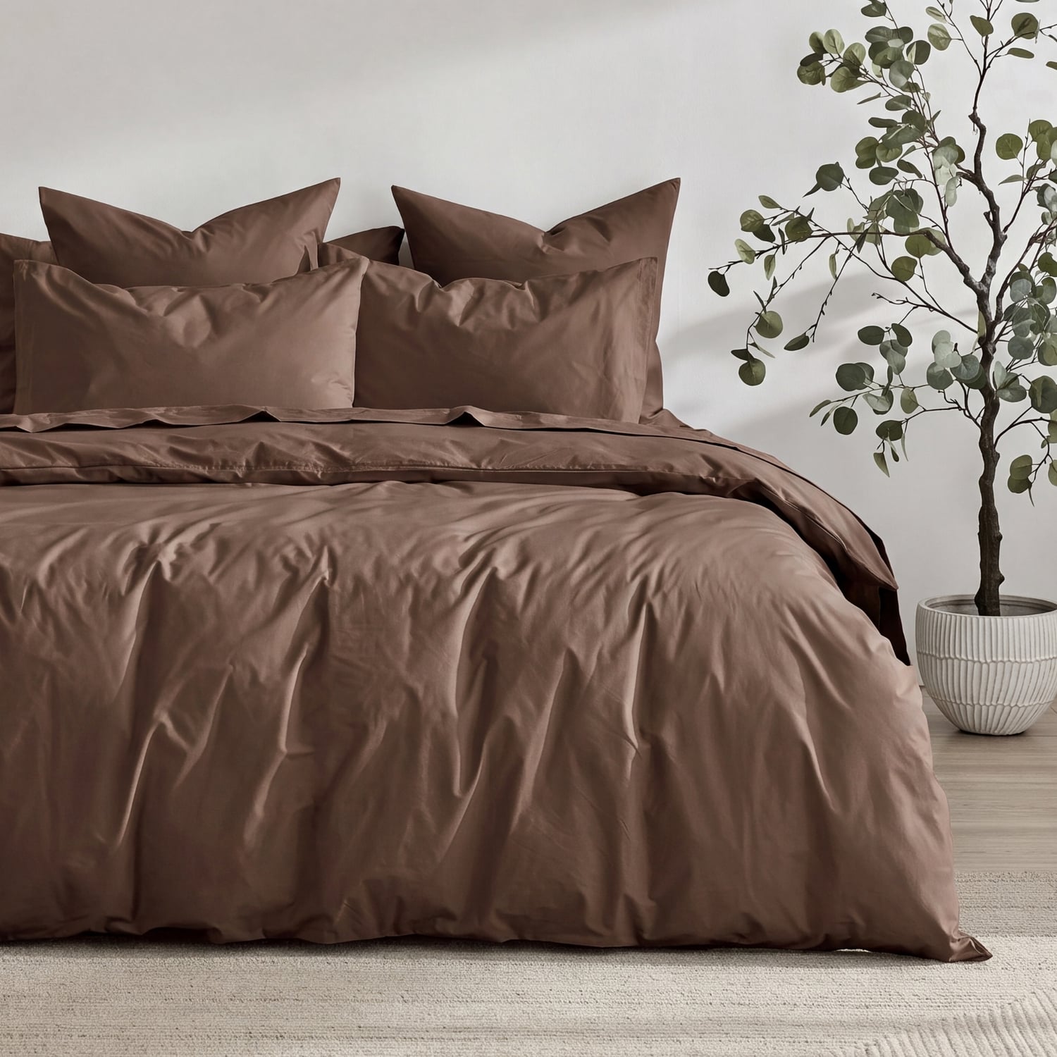 Oat Ropert 300TC Cotton Percale Quilt Cover Set