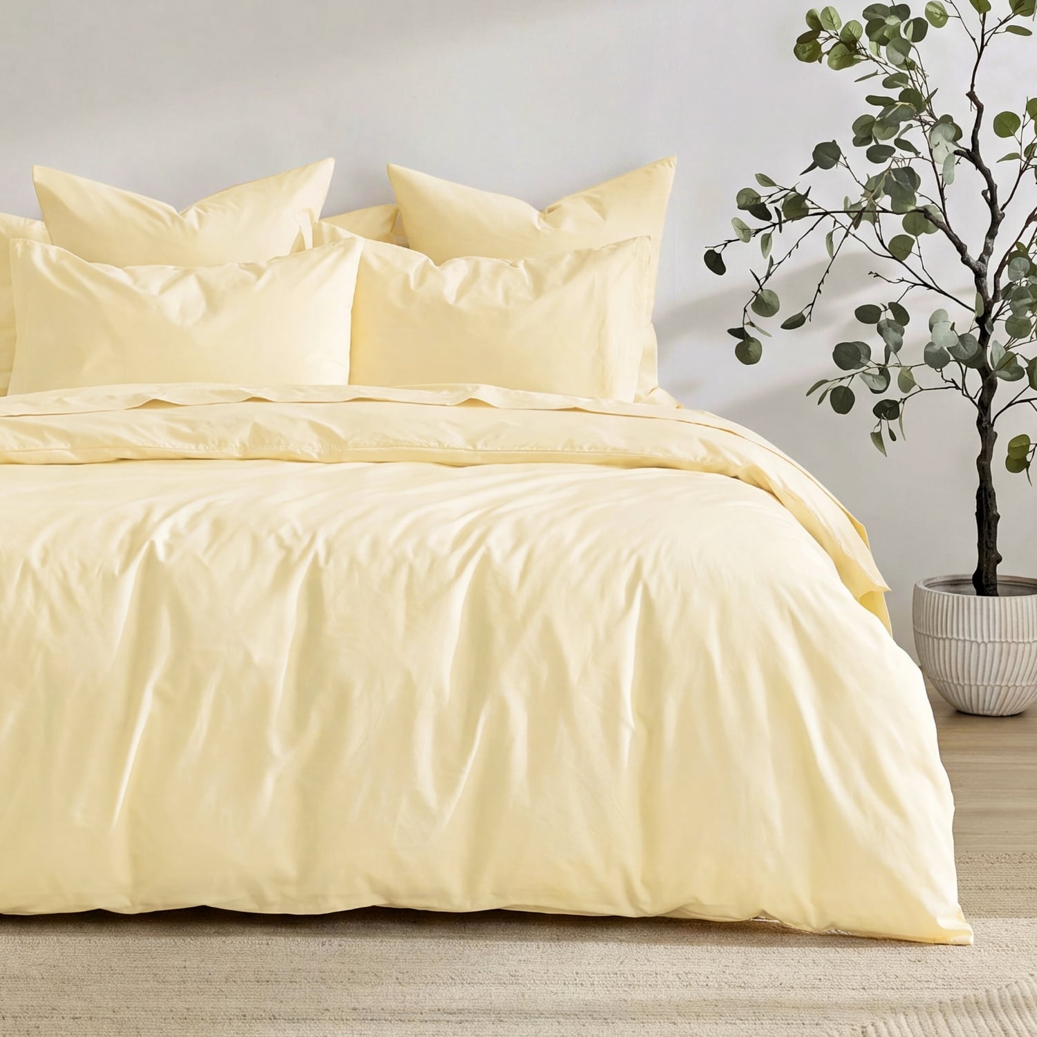Oat Ropert 300TC Cotton Percale Quilt Cover Set