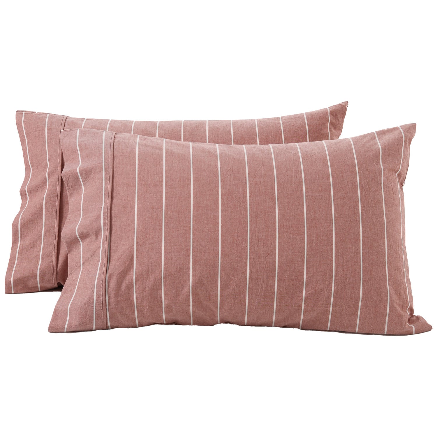 Zinnia Yarn-Dyed Washed Cotton Standard Pillowcases