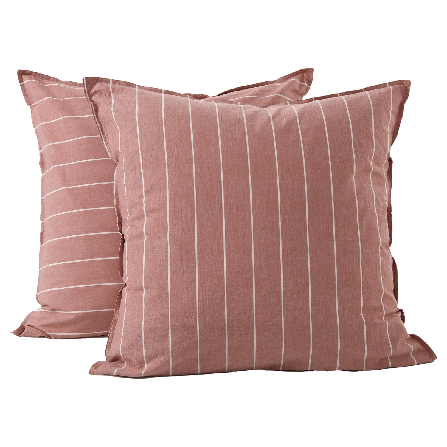 Zinnia Yarn-Dyed Washed Cotton European Pillowcases