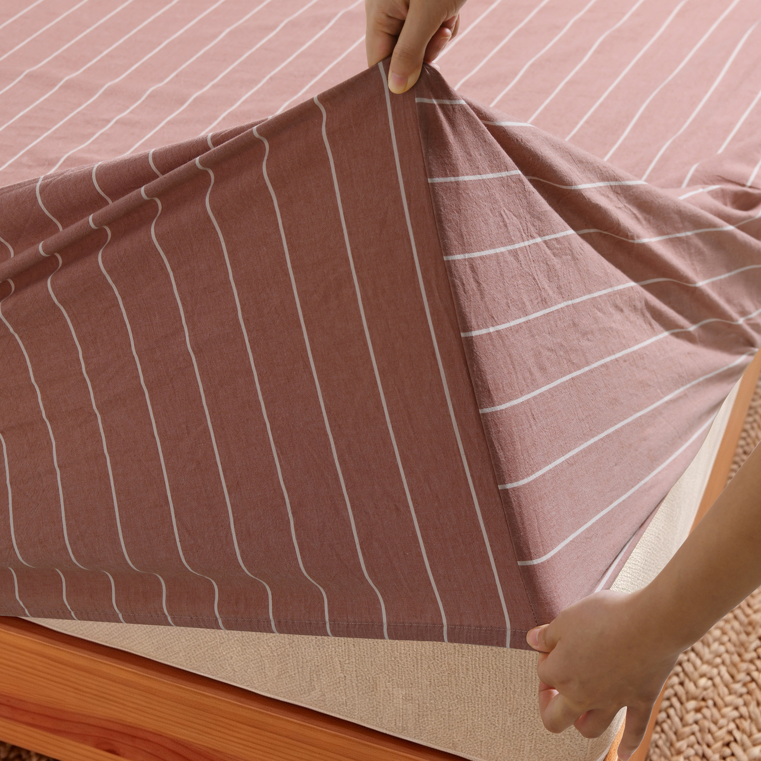 Zinnia Yarn-Dyed Washed Cotton Sheet Set