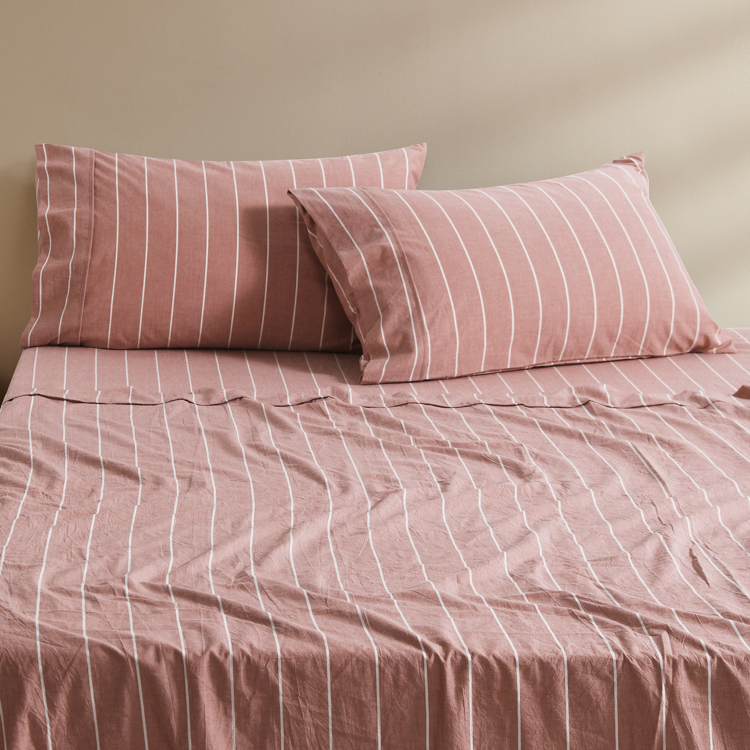 Zinnia Yarn-Dyed Washed Cotton Sheet Set