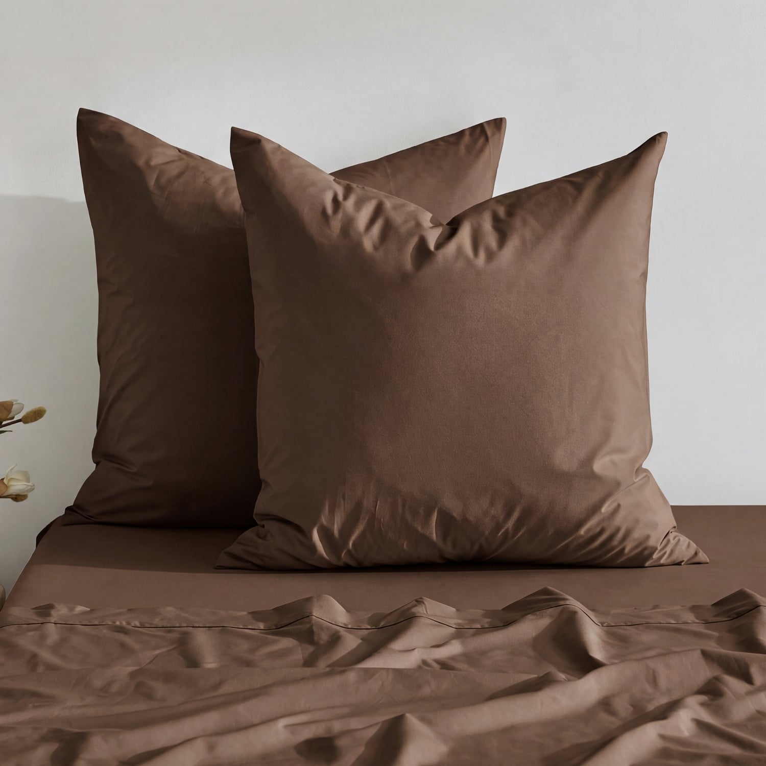 Ropert 300TC Cotton Percale European Pillowcases