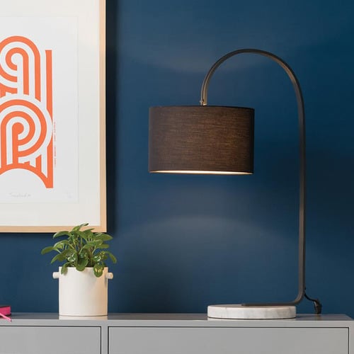 Black Silas Marble Table Lamp