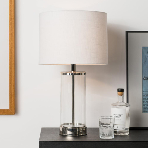 Chrome Sloane Glass Table Lamp
