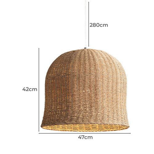42cm Olivia Rattan Pendant Light