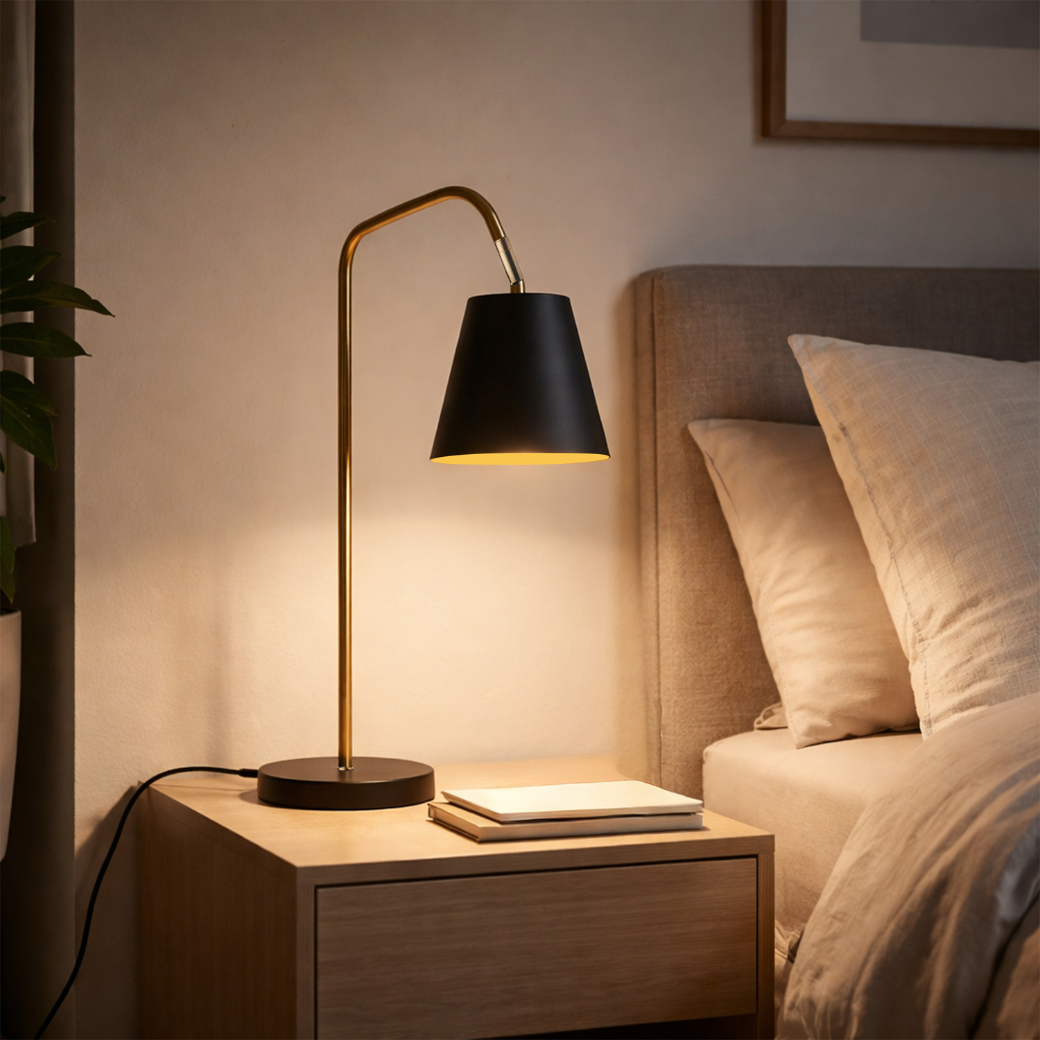 Raff Metal Angled Table Lamp