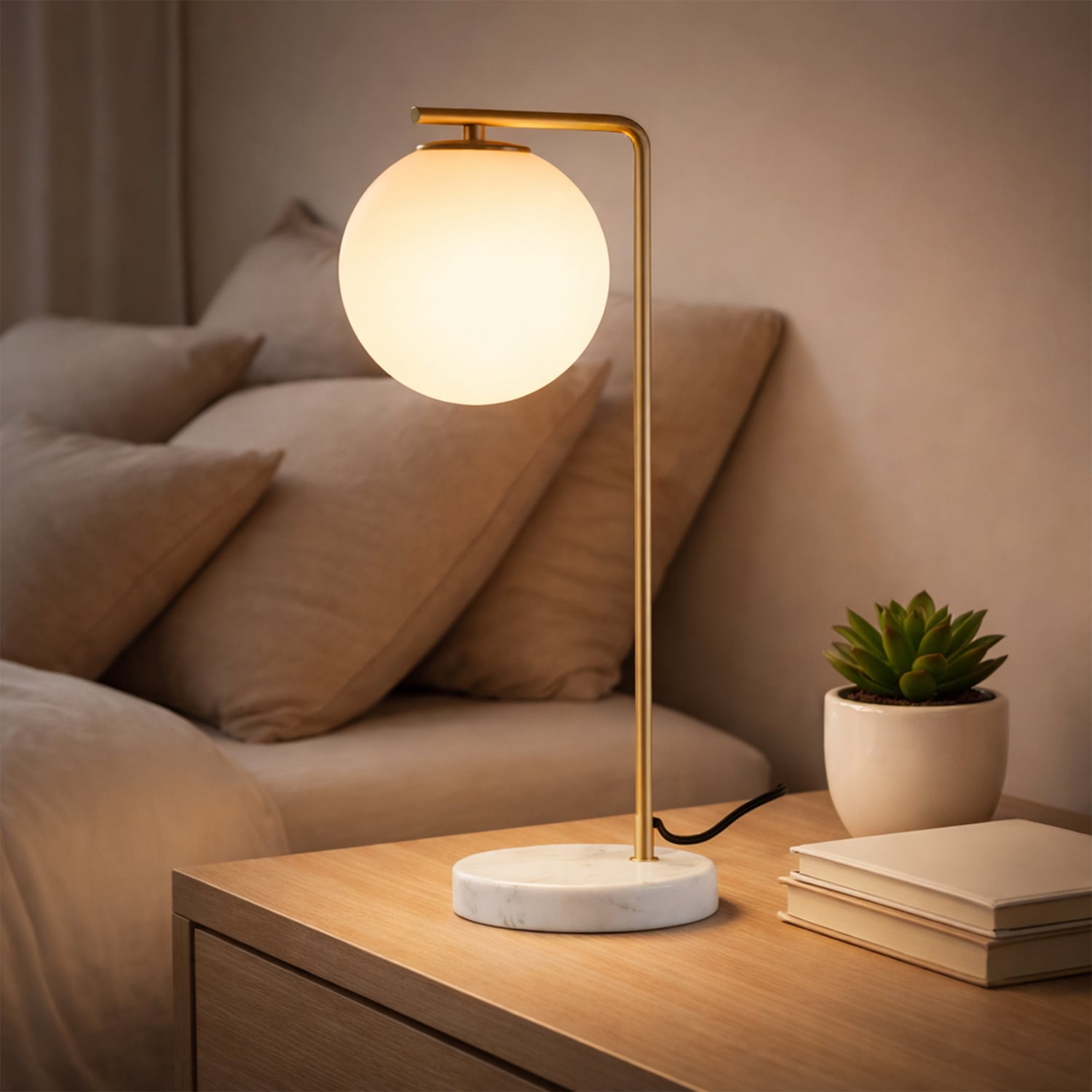 Linden Marble Table Lamp