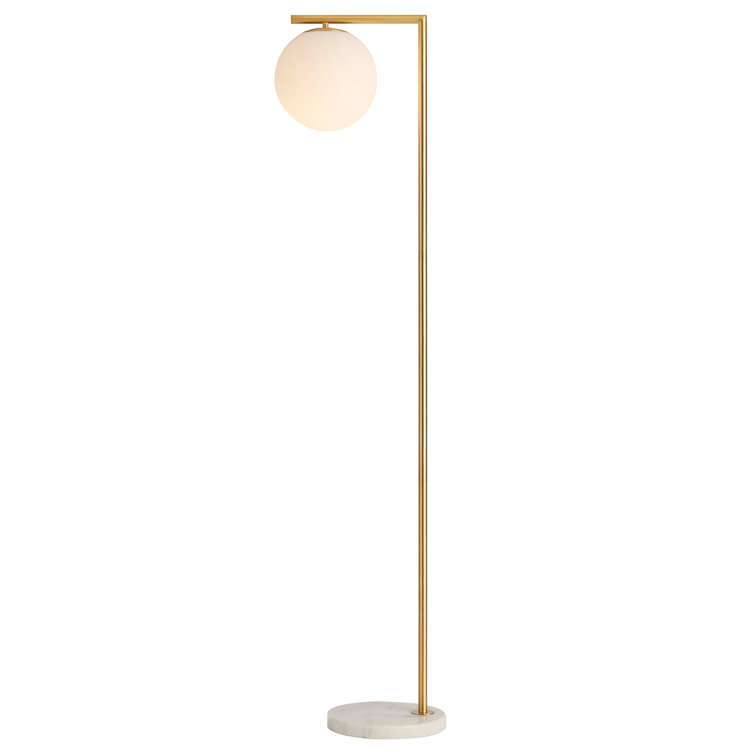 Linden Brushed Brass & Marble Floor Lamp