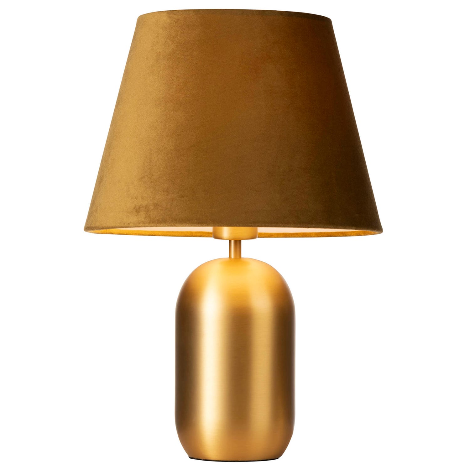 Misty Blue & Gold Steel Velvet Table Lamp