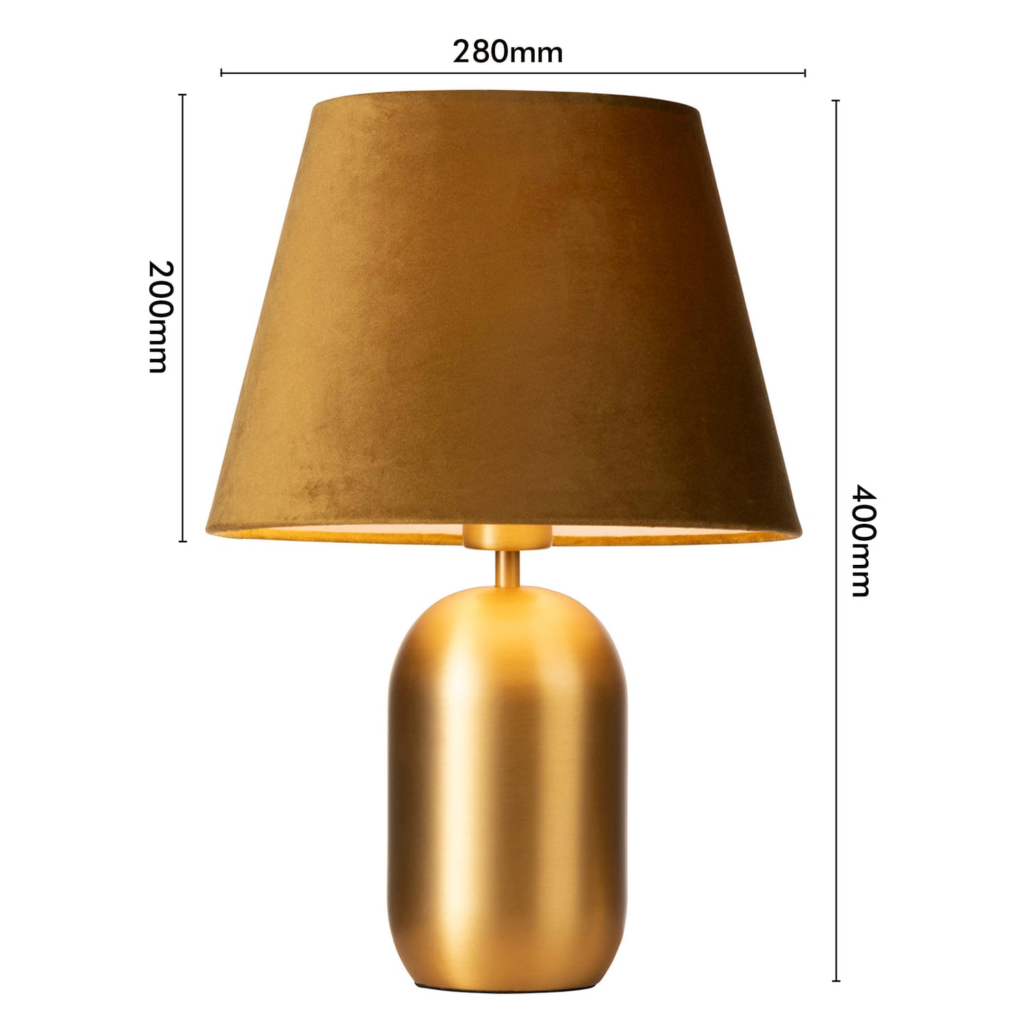 Misty Blue & Gold Steel Velvet Table Lamp