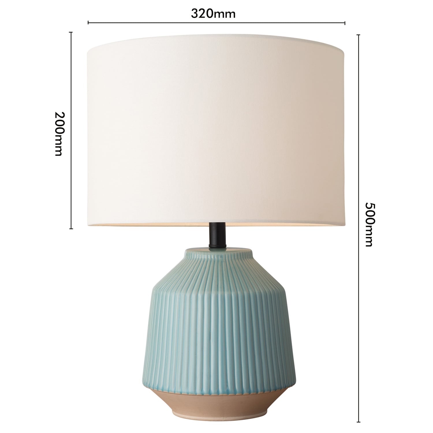 Turquoise Willow Ceramic Table Lamp