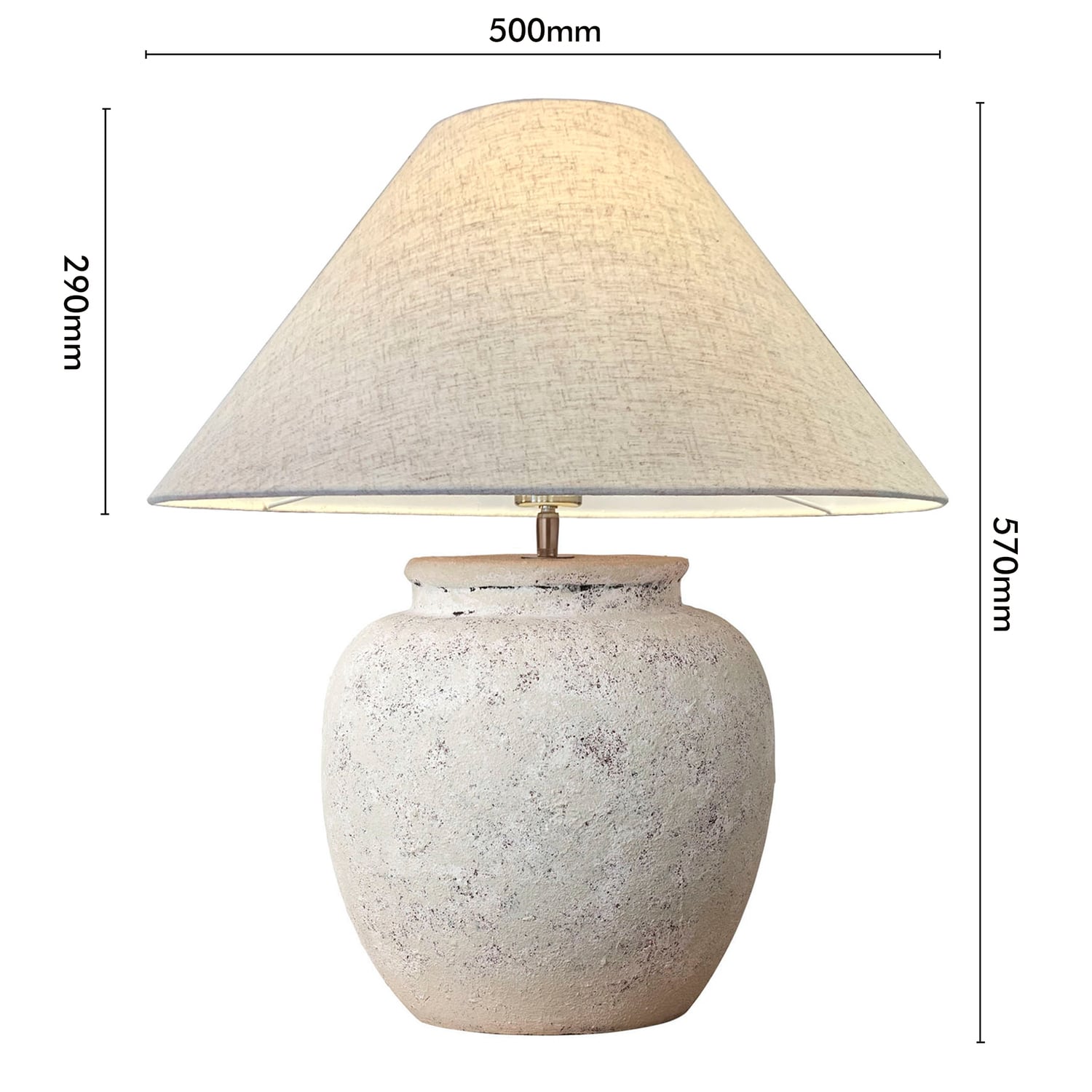 Natural Flax Belle Ceramic Table Lamp