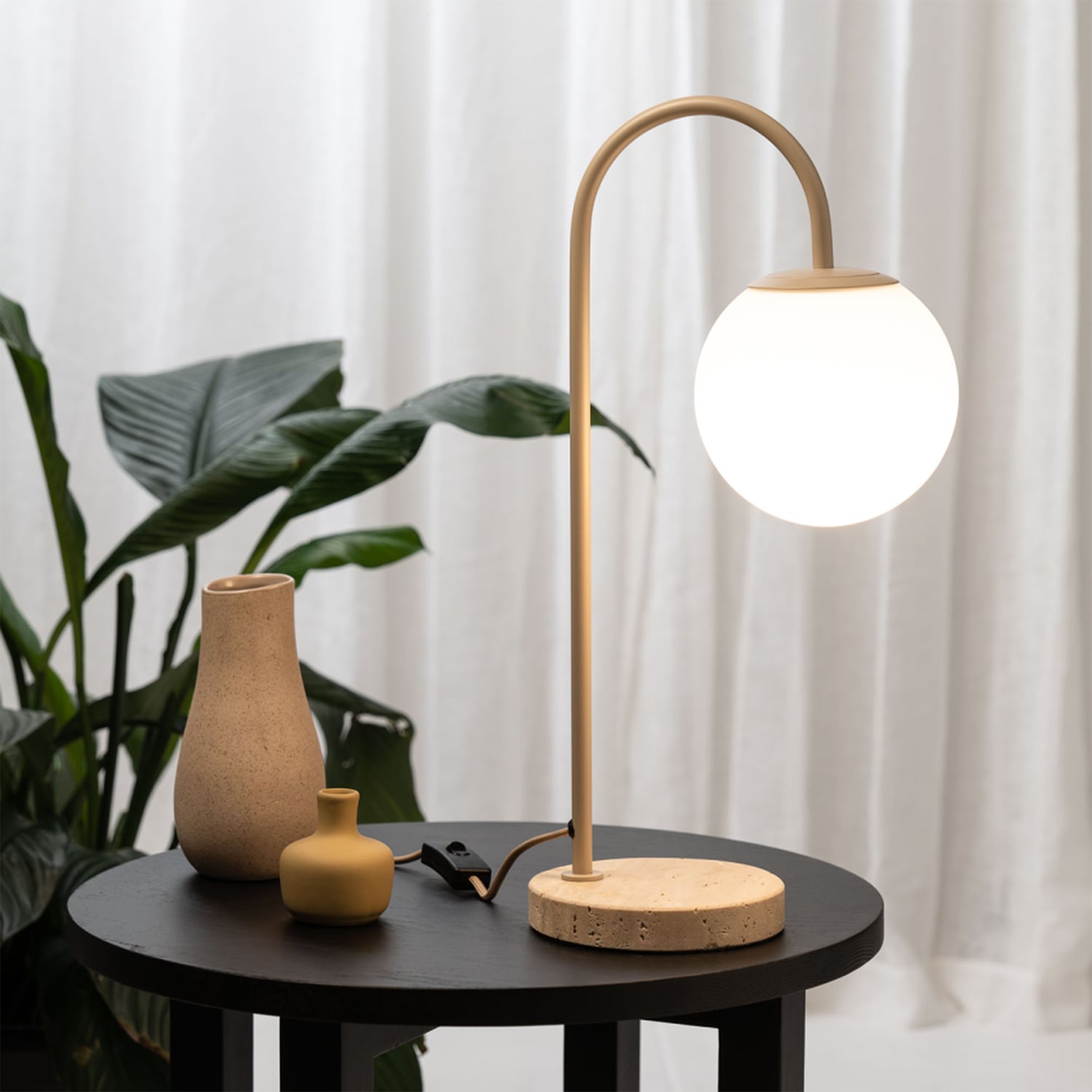 Lennon Travertine Table Lamp