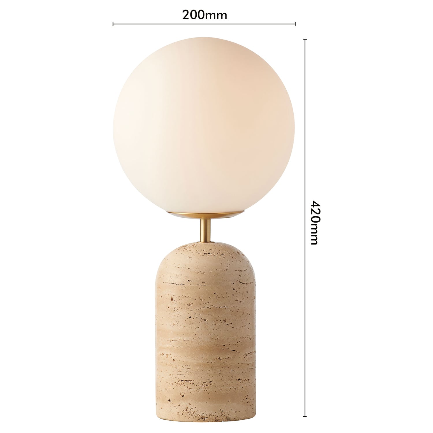 Larkin Travertine Table Lamp