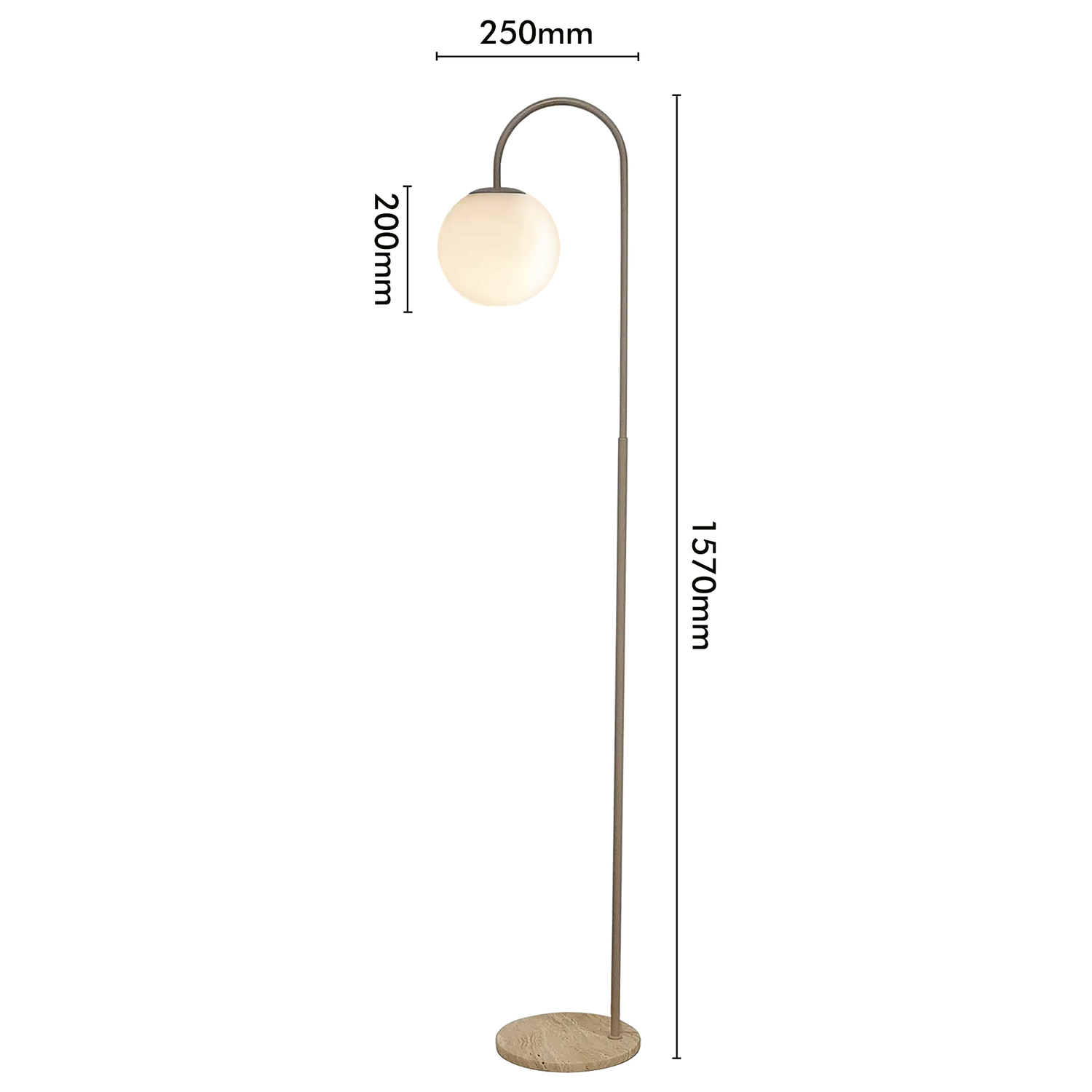 Lennon Travertine Floor Lamp