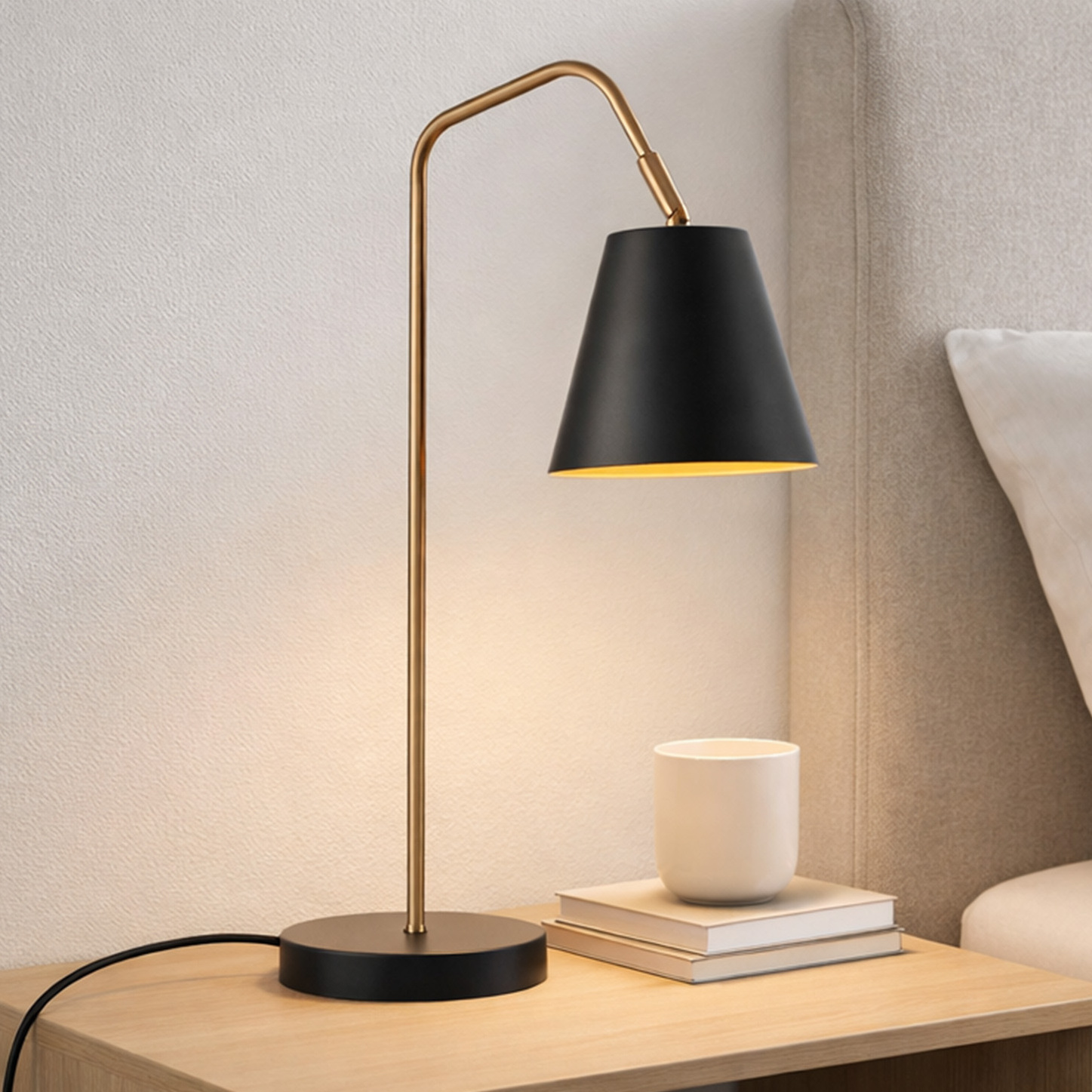 Raff Metal Angled Table Lamp