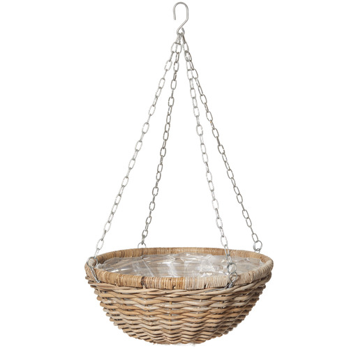 The Home Collective Natural Rattan Hanging Planter Temple & ster