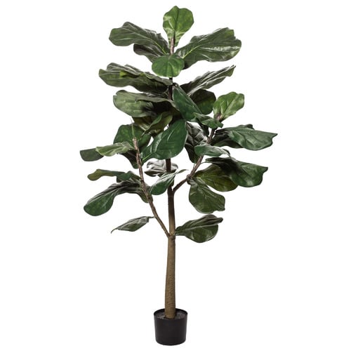 152cm Potted Faux Dark Green Fiddle Leaf Tree