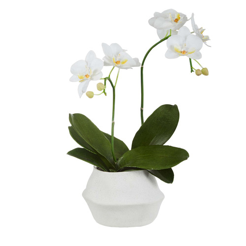 41cm Potted Faux Phalaenopsis Orchid