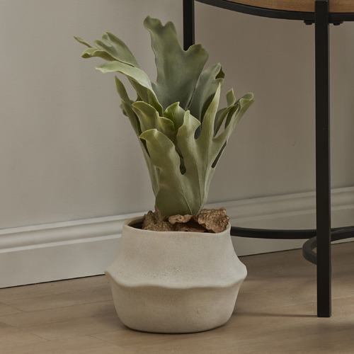 47cm Potted Faux Staghorn Fern