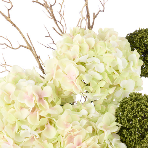 76cm Potted Faux Green Hydrangea Allium