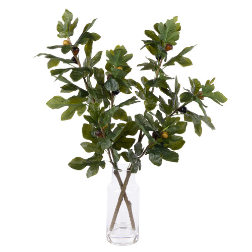 104cm Faux Fig Spray Branches In Glass Vase
