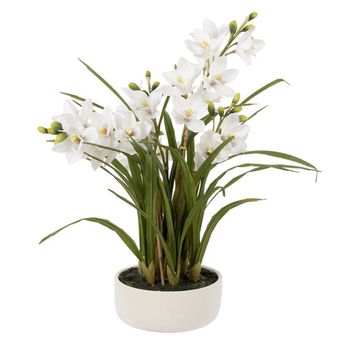 85cm Potted Faux Cymbidium Orchid