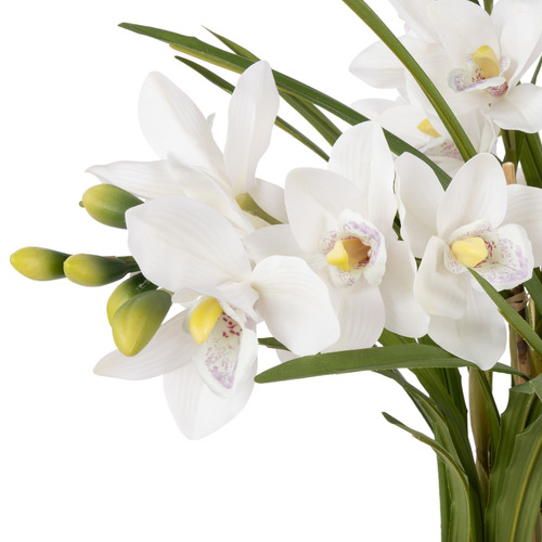 85cm Potted Faux Cymbidium Orchid