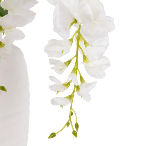 56cm Faux Wisteria Spray Arrangement with Ceramic Vase