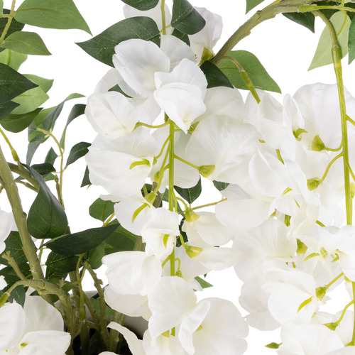 56cm Faux Wisteria Spray Arrangement with Ceramic Vase