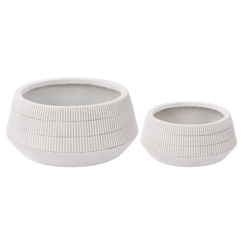 2 Piece Racky Cement Bowl Planter