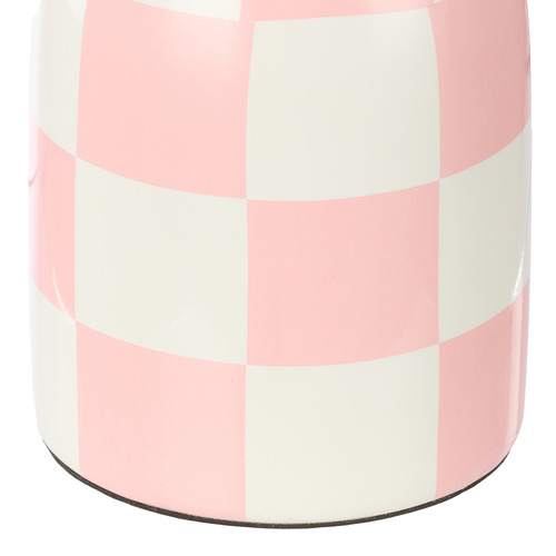38cm Checkered Magenda Table Lamp