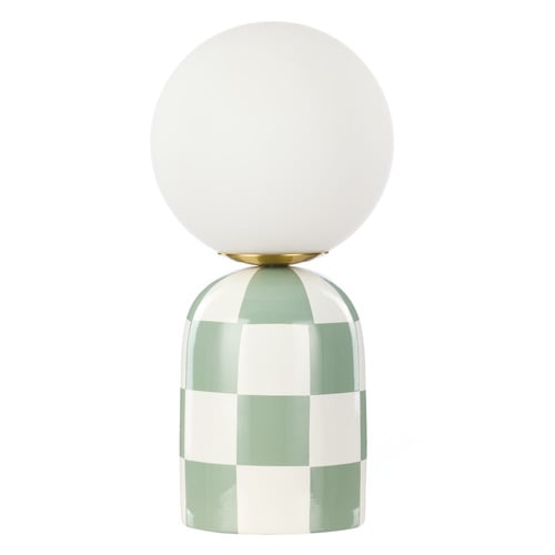 38cm Checkered Magenda Table Lamp