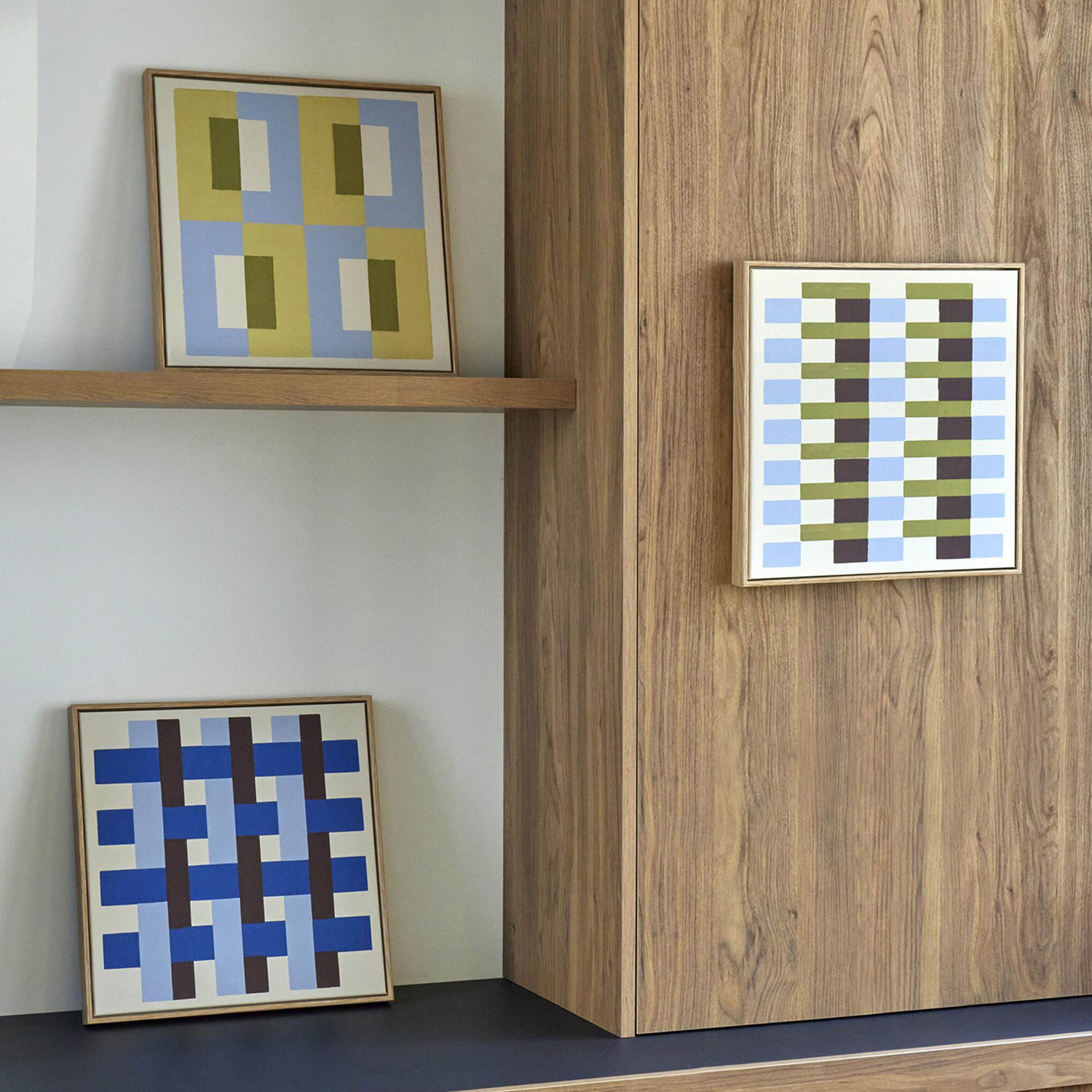 3 Piece Gridplay Framed Canvas Wall Art Set