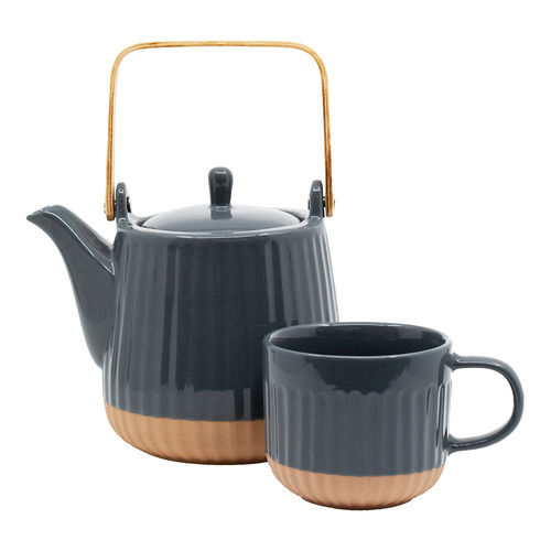 Amana 1L Stoneware Teapot with Mug