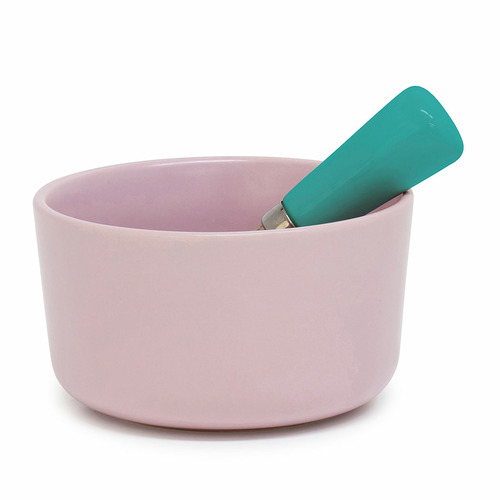 2 Piece Pink Kringle Dip Bowl & Spreader Set Temple & ster