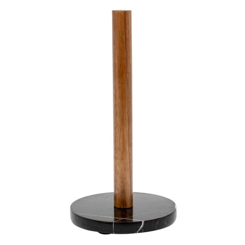 Industry Acacia Wood & Marble Paper Towel Holder | Temple & Webster