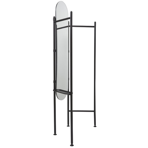 Umbra Black Vala Floor Mirror & Hanging Rack Temple & ster