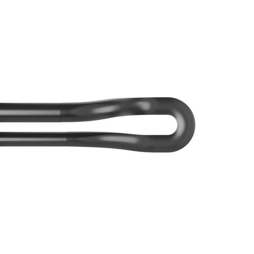 Midnight Steel Double Curtain Rod Set
