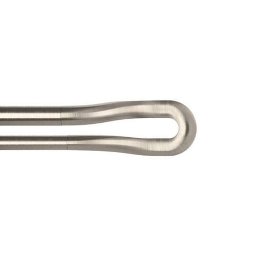 Midnight Steel Double Curtain Rod Set