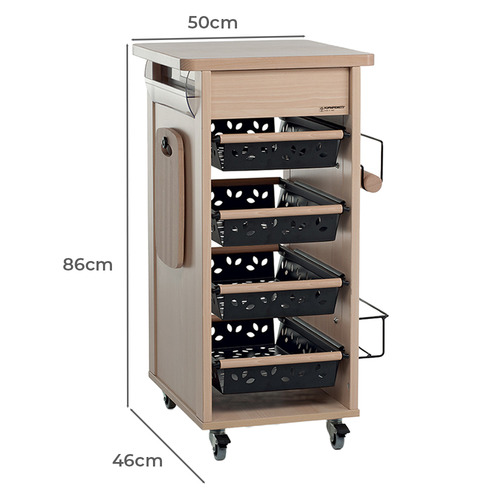 Wooden kitchen trolley Bistrot by Foppapedretti – official website