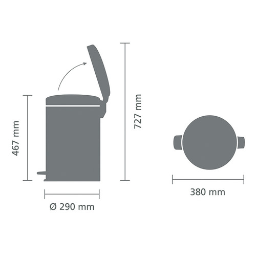 Brabantia-Newicon-20L-Pedal-Bin