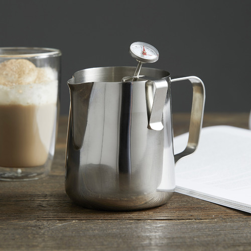 Leaf&Bean 2 Piece Milk Frothing Jug & Thermometer Set Temple & ster