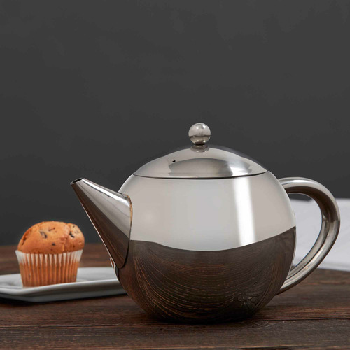 Leaf&Bean 1.2L Stainless Steel Teapot with Infuser Temple & ster
