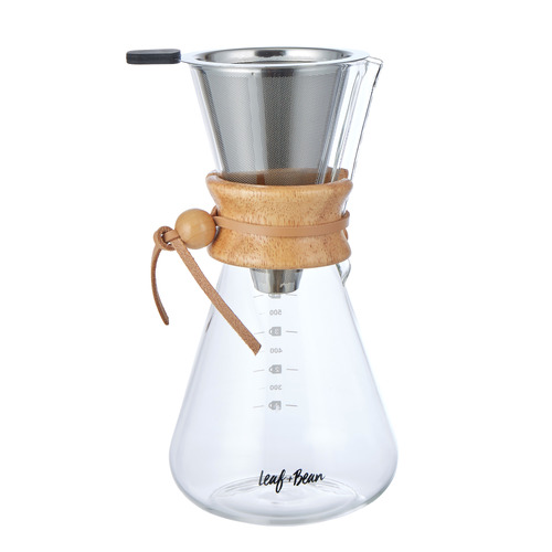600ml Glass Coffee Pot with Filter Temple & ster