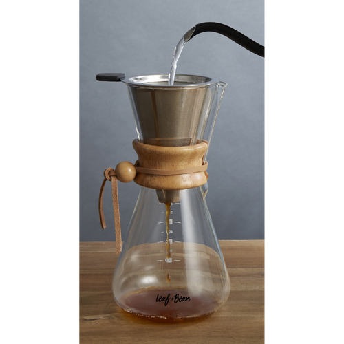 600ml Glass Coffee Pot with Filter Temple & ster