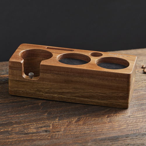 Levy Acacia Wood Espresso Tamper Station
