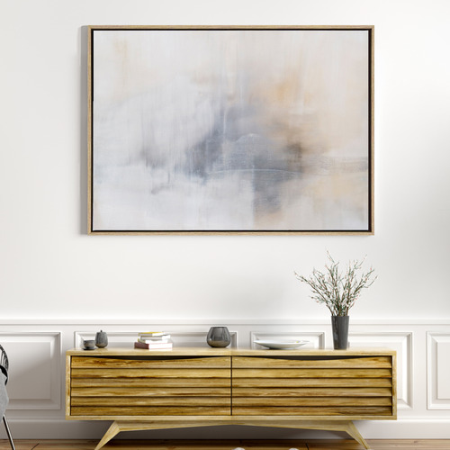 Calm Mornings Drop Shadow Framed Canvas Wall Art