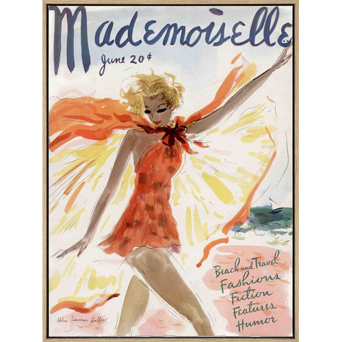 Mademoiselle Drop Shadow Framed Canvas Wall Art